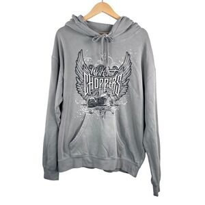 West Coast Choppers Hoodie sz XL Grey Austin Texas Graphic Biker hoodie